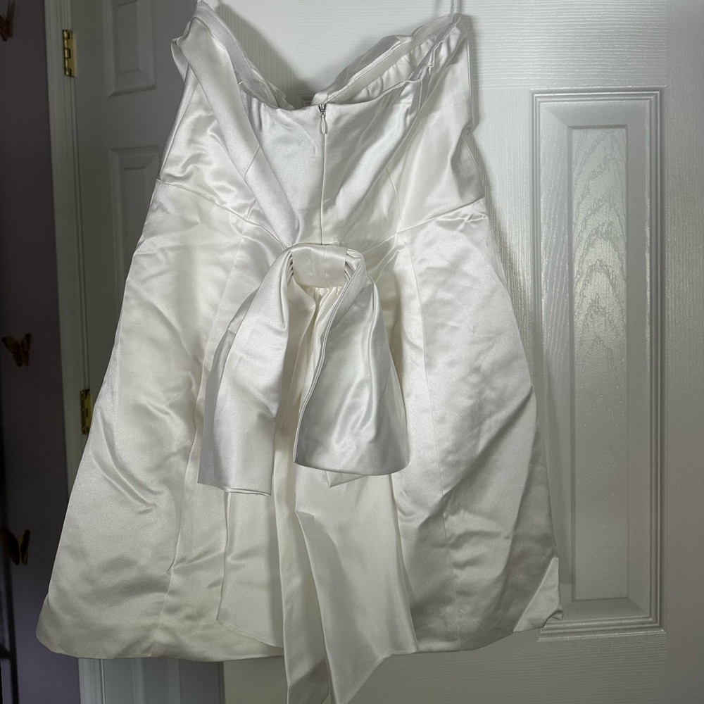 Satin Princess Polly Satin Mini Dress with Bow detail